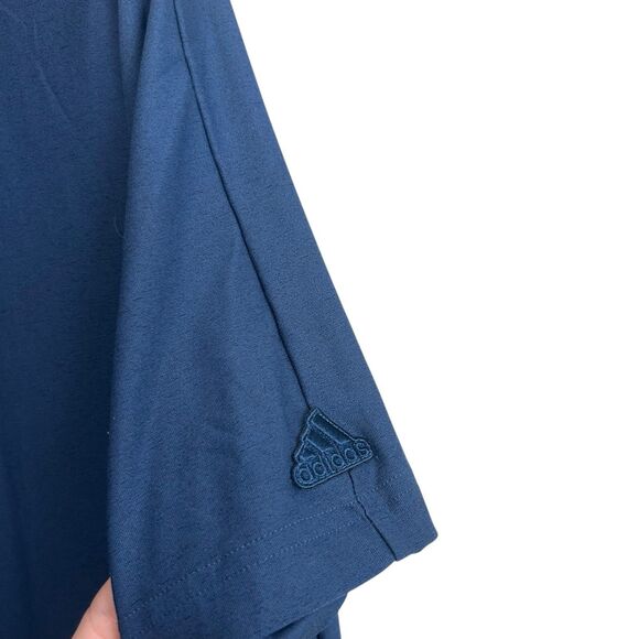 Adidas Golf Shirt Size Medium Blue PrimeGreen Performance Polo Shirt Sleeve - Picture 3 of 10